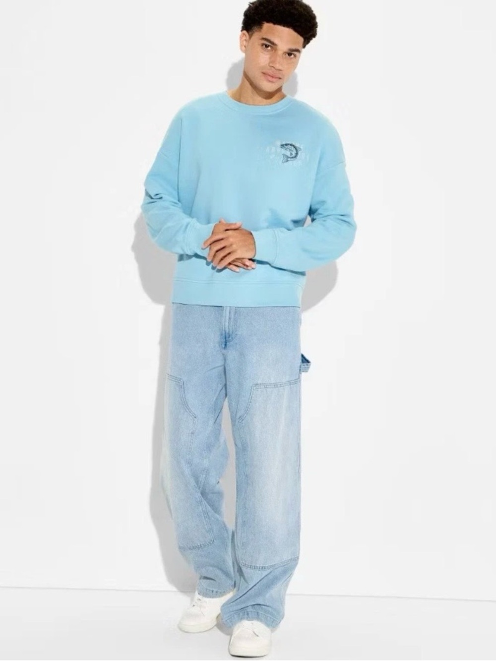 Original Use Light Blue Crewneck Sweatshirt - Men